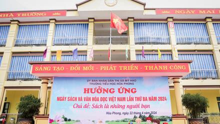 Trường Tiểu học Hòa Phong tổ chức thành công “Ngày Sách và Văn hóa đọc Việt Nam lần thứ 3 năm 2024".